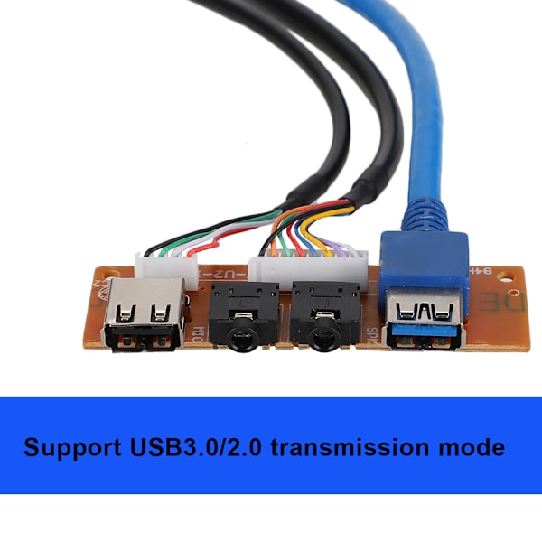 Computer Chassis Case Front Panel Audio Interface Panel USB3.0/2.0 med kabel