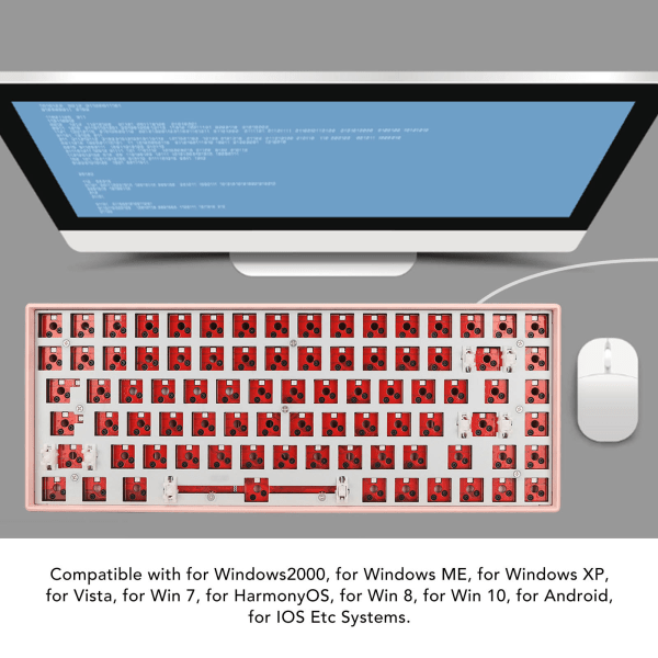 Støtte for 84 nøkkel mekanisk tastatur DIY Kit Trådløst 2.4G Type C kablet Bluetooth 3.0 5.0 Hot Swap mekanisk tastatur med RGB