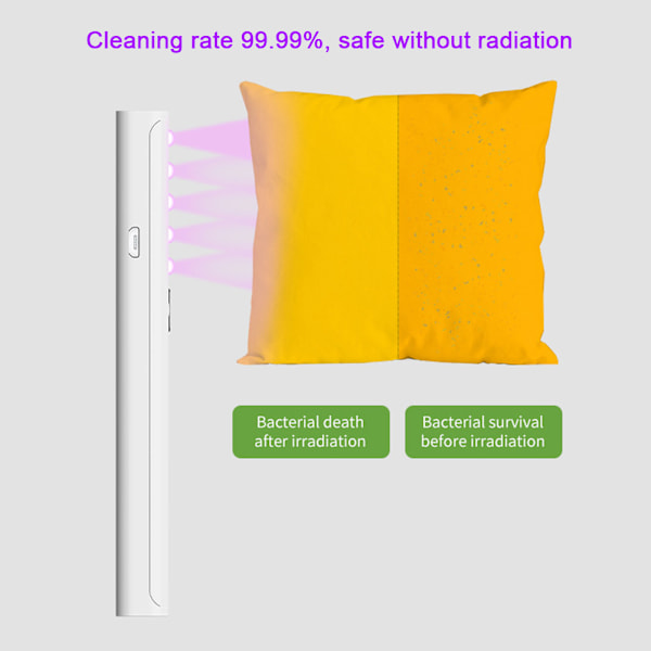 ABS Håndholdt UVC-pind Børnesikring Beskyttelse LED Ultraviolet Lys Sikker UV-rengøring