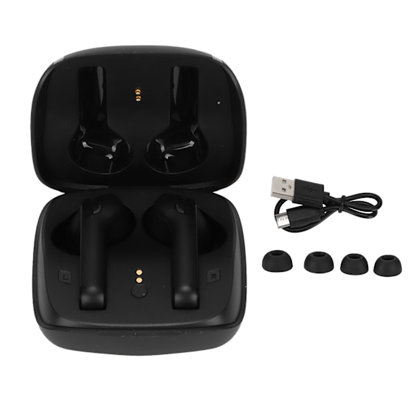 G01 Bluetooth-headset med laddningsfack Bluetooth 5.0-version Dubbla samtal Trådlösa hörlurar (Svart )