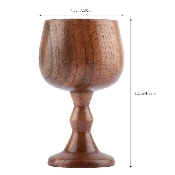 Frisk Träkopp Elegant Kaffe Vin Druva Drickkoppar Multifunktionell Trä Mugg