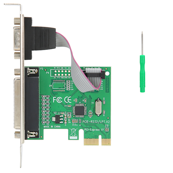 PCI-E sarjaportin laajennuskortti RS232/LPT PCI-E sarja- ja rinnakkaiskortti 110-230400bps