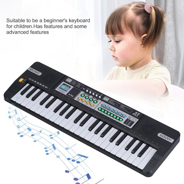 Lasten elektroninen piano 37 kosketinta Mini kannettava näppäimistö aloittelijan musiikin soittimen oppimiseen
