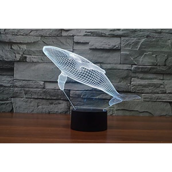 3D Val-lampa med fjärrkontroll, 16 färger, nattlampa, illusion, akryl, LED, bordslampa, nattdukslampa, barnrum, skrivbordsdekoration, födelsedagspresent, leksak för barn