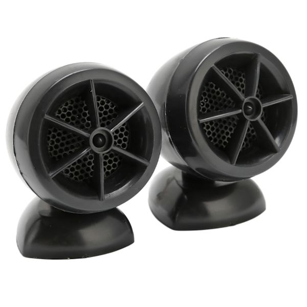 2 stk. Dome Tweeter 1200W Højttaler Høj Følsomhed Universal til Bil Lydsystemer Sort