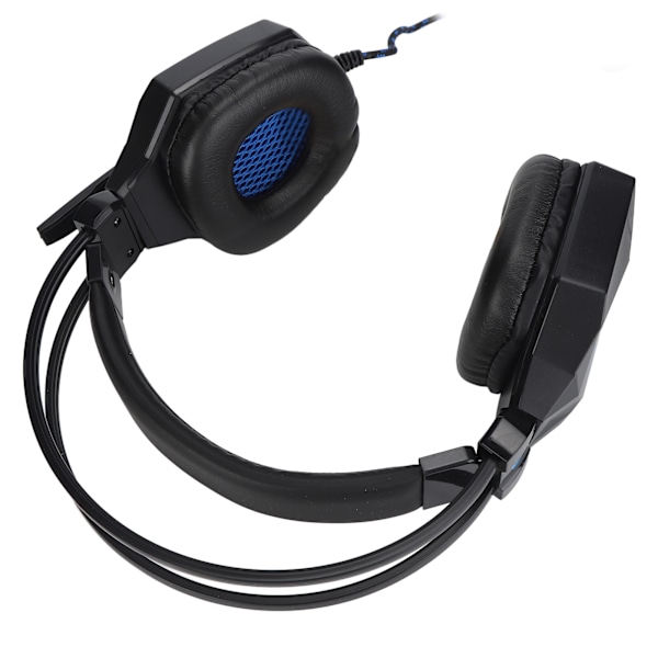 Gaming Headset 3.5mm Jack Justerbar Lydstyrke Støjreduktion Kablet Hovedtelefon med Mikrofon til PS4 PC