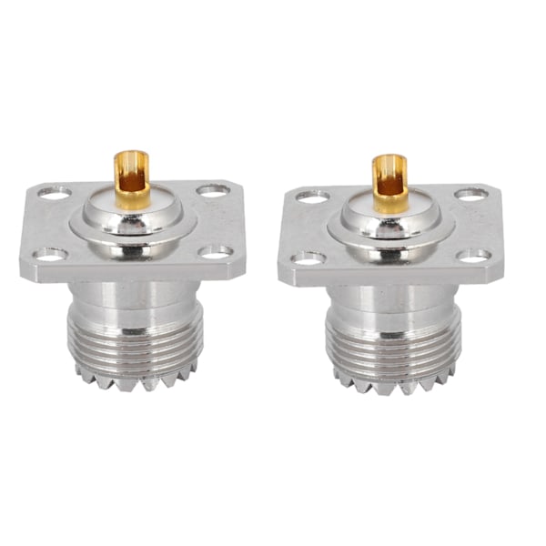2PCS UHF Honkontakt SO239 4 Håls Uttag Panel Chassi RF Koaxial Adapter Kontakt