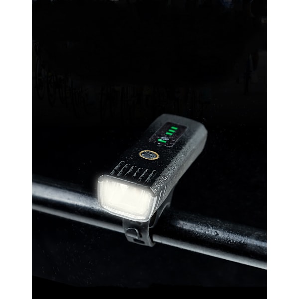 Saksan standardin mukainen USB-ladattava vedenpitävä polkupyörän etuvalo - Etuvalo + Jewel-takavalo ladattava (yksi pakkaus)