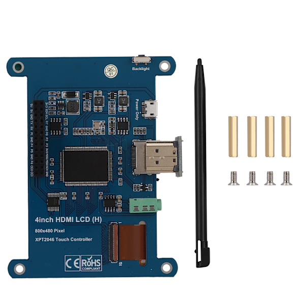 4-tums 800x480 IPS HDMI LCD-pekskärm passar till Raspberry Pi 3B+Zero W