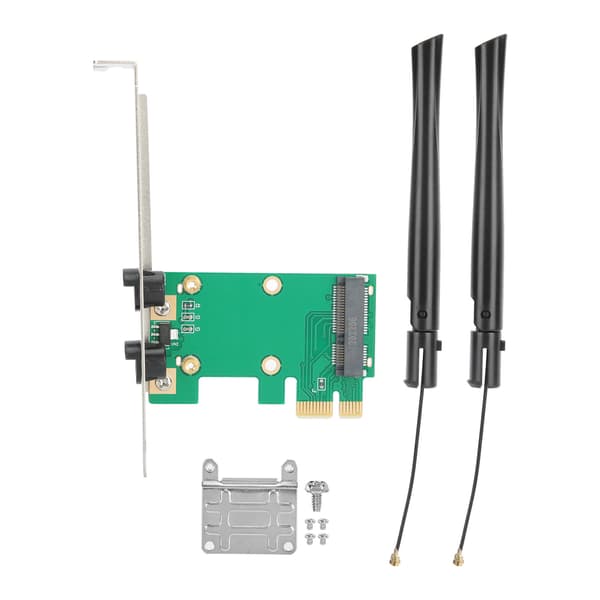 Mini PCIE til PCIE Adapterkort Trådløs Wifi Desktop Computer Netværkskonverter (2DB Antenne)
