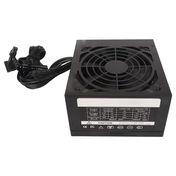 400W Gaming Power Supply PFC Lågbrus Dator Power Supply för Intel för Amd 180‑264V