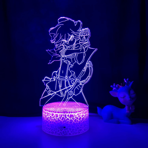 Anime Kill La Kill LED Natlampe til Soveværelsesindretning Lys Fødselsdagsgave Manga Kill La Kill 3D Bordlampe Akryl