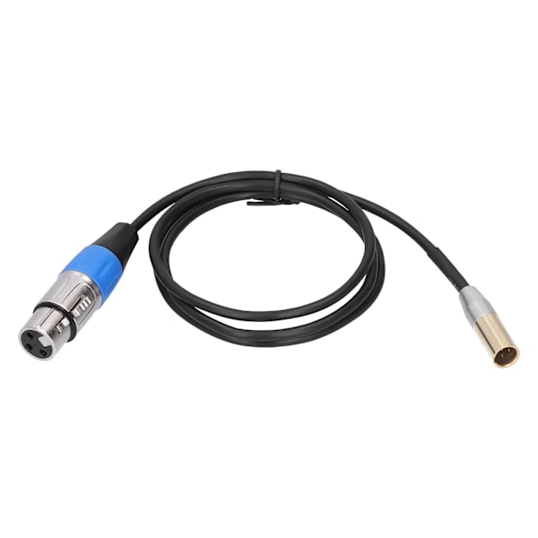 3Pin lydkabel Mini han til XLR hun Zinklegering hus Kobber skal ledninger 1 meter