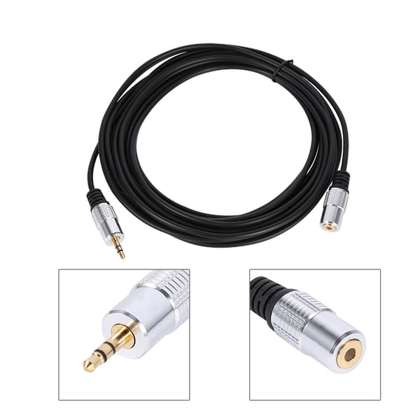5M Premium 3,5 mm hann til hunn pluggforlengelse stereo lyd OFC-kabel