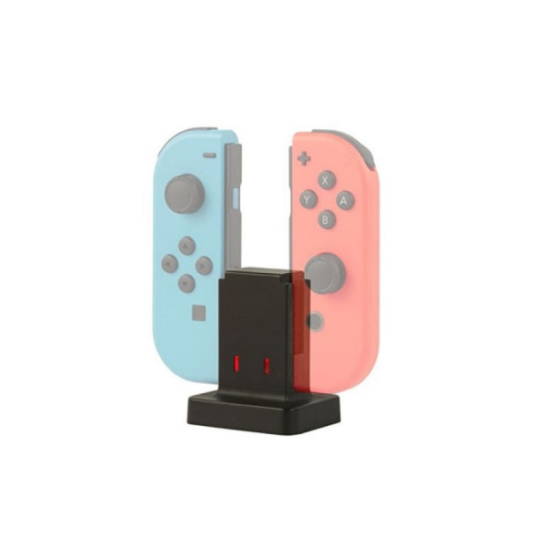 Laderstasjon kompatibel med Nintendo Switch for Joy Con & OLED-modellkontroller, ladestasjon kompatibel med Joy Cons