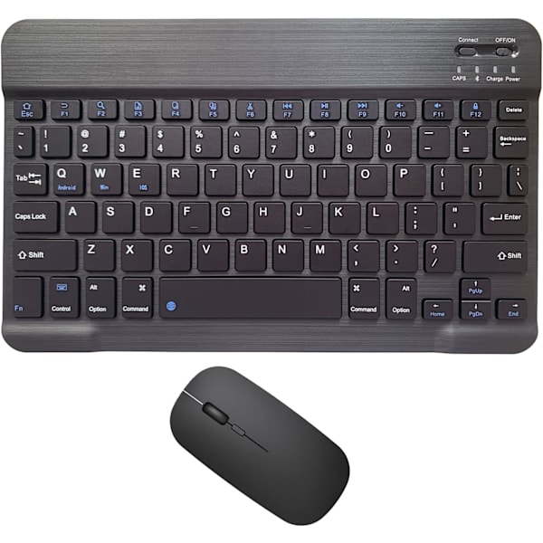Återuppladdningsbart Bluetooth-tangentbord och mus-kombination Ultra-Slim bärbar kompakt trådlös mus tangentbord set för Android Windows Tablet