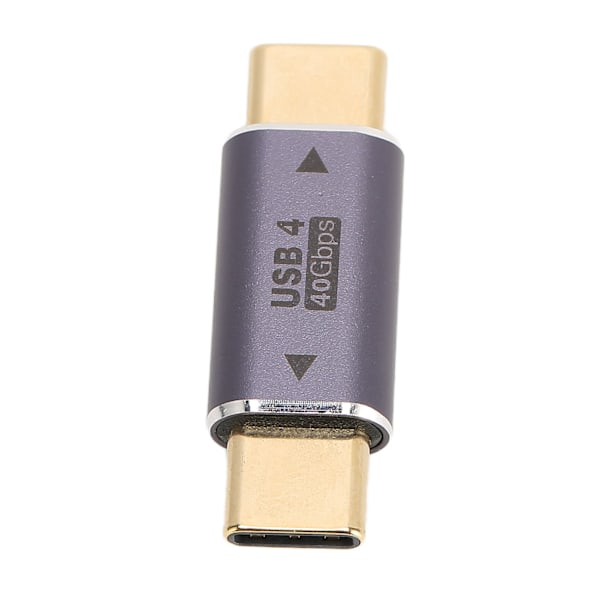 USB C hane till hane adapter PD 100W 8K 40Gbps höghastighetsladdning HD-överföring guldpläterad typ C hane till hane adapter