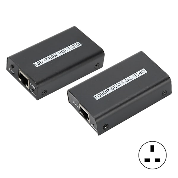 60M HD Multimedia Interface Enkeltkabel Extender HDMI Nettverksoverføring 1080P EDIDUK Plugg