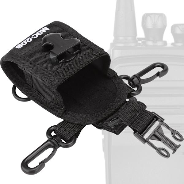 Universell skyddande nylon midjeväska för walkie-talkie + 1,1 m justerbart bälte för säkerhetsvakter