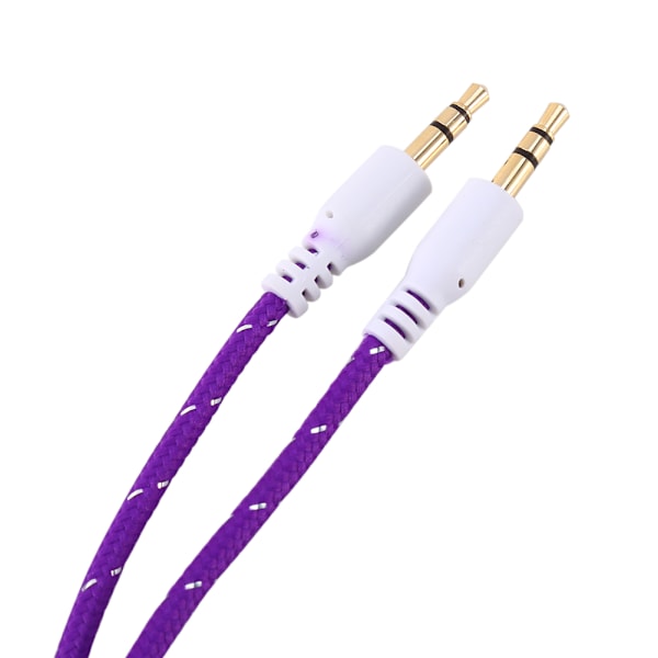 Aux-kabel han til han 3Ft 1M 3,5 mm stik stereo lydkabel ledning til iPod hovedtelefon MP3 lilla