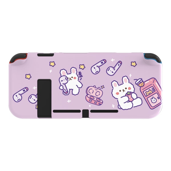 Dokkbar beskyttende deksel for Nintendo Switch, myk TPU-slank deksel for NS-konsoll og Joy-Con-kontrollere