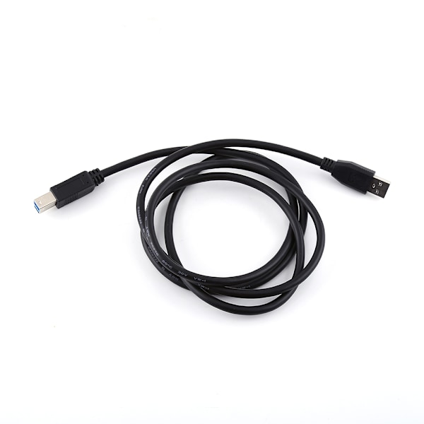 1,8 m USB 3.0 -tyyppi A -uros B -uros -datakaapeli tulostimelle, skannerille, suuri nopeus, musta, uusi