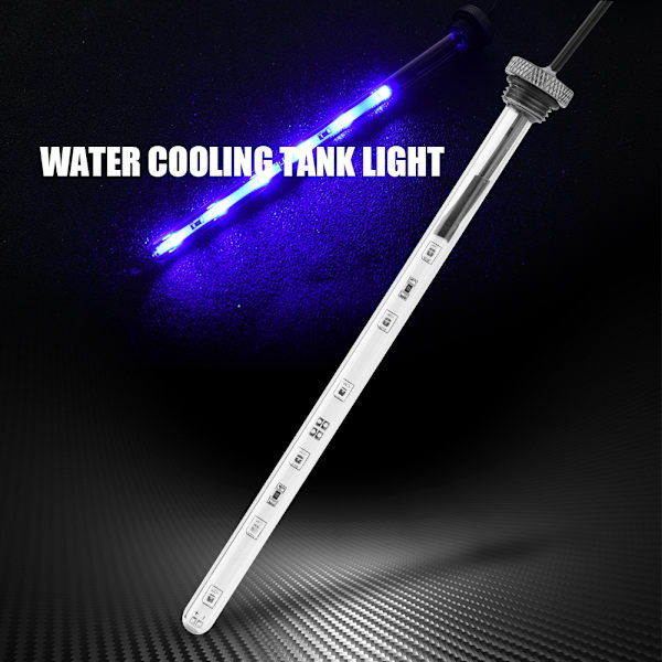 17cm DIY Computer Vandkøling Tank Lys Virus Reservoir LED Lampe Belysning(Blå)