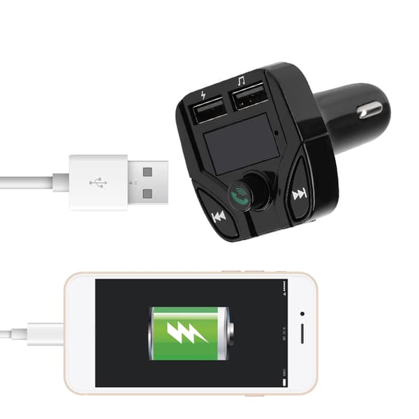For Carc4 Bil FM Radio Transmitter Sort Bil HD Bluetooth Afspiller Med USB2.0 Interface