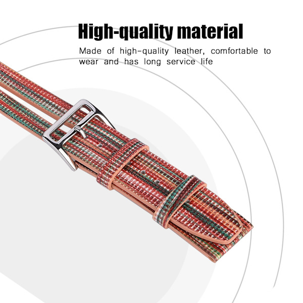 Färg Dubbel Cirkel Läder Klockarmband För  Klocka Serise1/2/3 42mm (B1)