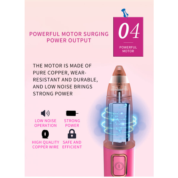 Hårborttagning för kvinnor | Smärtfri & rent hårborttagningsmedel för ansikte | USB uppladdningsbar elektrisk rakapparat för damer och bikinitrimmer, rosa