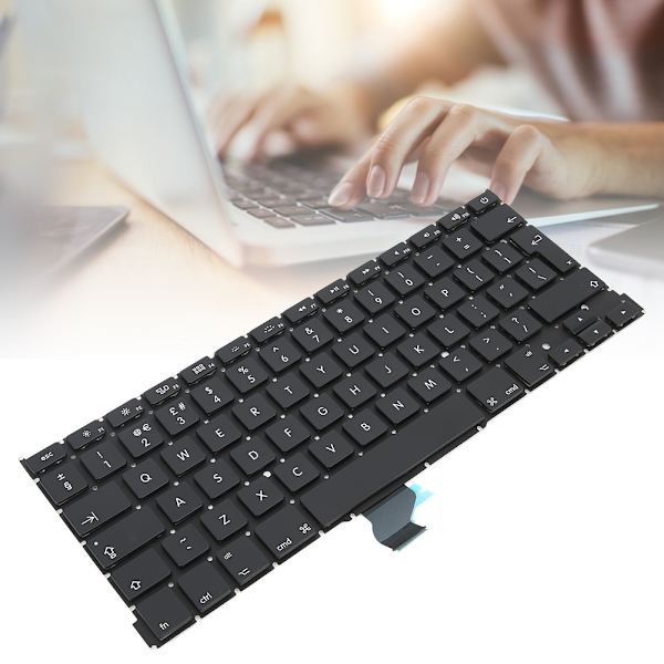 Svart erstatningstastatur for bærbar PC, passer til MacBook Pro A1502 13 tommer