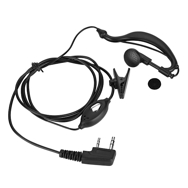 2-pin ørepropp PTT Walkie Talkie-headset EAr-krok for toveisradio