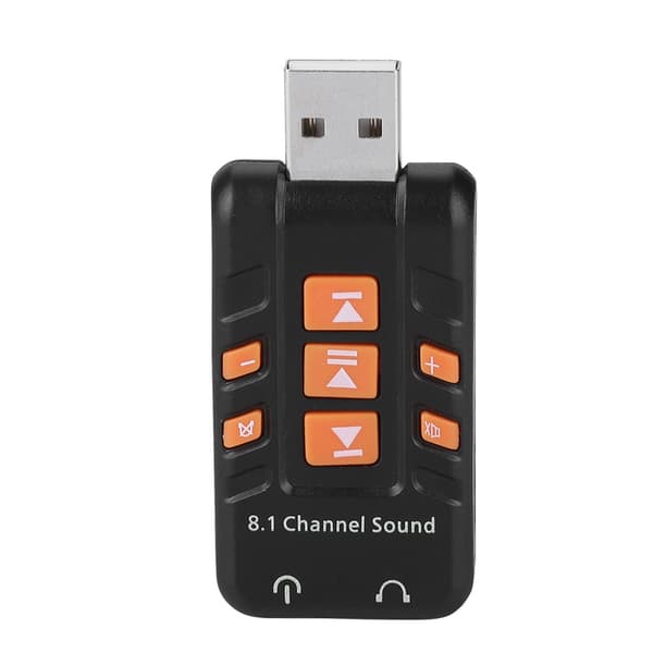 USB Extern drivrutinfri 8.1-kanals 3D-ljudkort Adapter för WIN/MS Desktop Computer PC