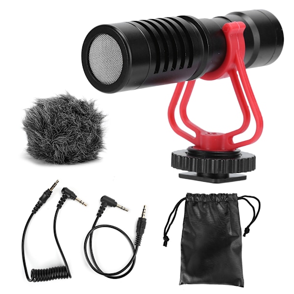 Bærbar Mini Vlog-opptaksmikrofon Audio Video Mic for SLR Smartphone Live Streaming