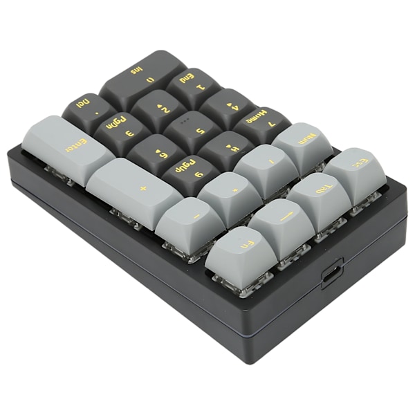 Mekanisk numerisk tastatur 21 taster USB kablet justerbar RGB bakgrunnsbelyst bærbar svært holdbar falmefri plug and play numerisk tastatur
