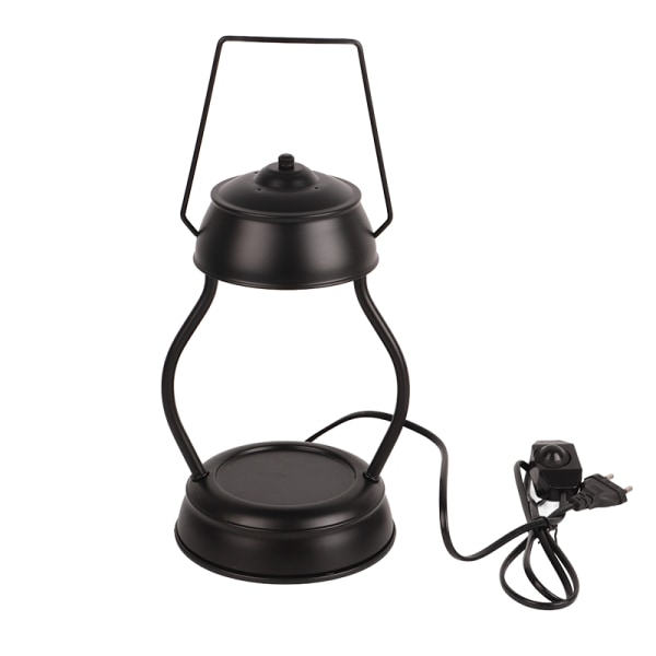 Kynttilän vahasulatuslamppu Kannettava säädettävä nuppi Retro pieni valo kotiin makuuhuoneeseen olohuoneeseen musta