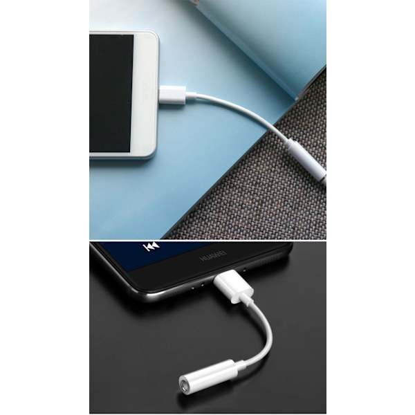 USB C till 3,5 mm hörlursadapter, 3,5 mm ljudadapter, typ C till 3,5 mm aux-adapter