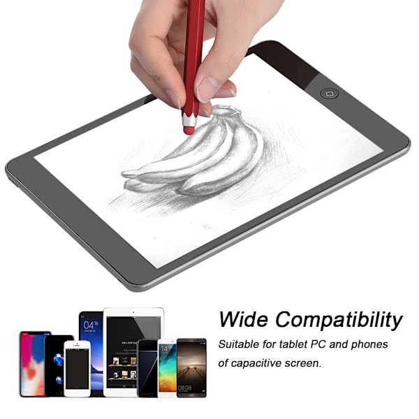 2PCS Hexagonal Kapacitiv Stylus Anti-scratch Mjuk Touch Touch Pen för Tablet PC/ Telefoner