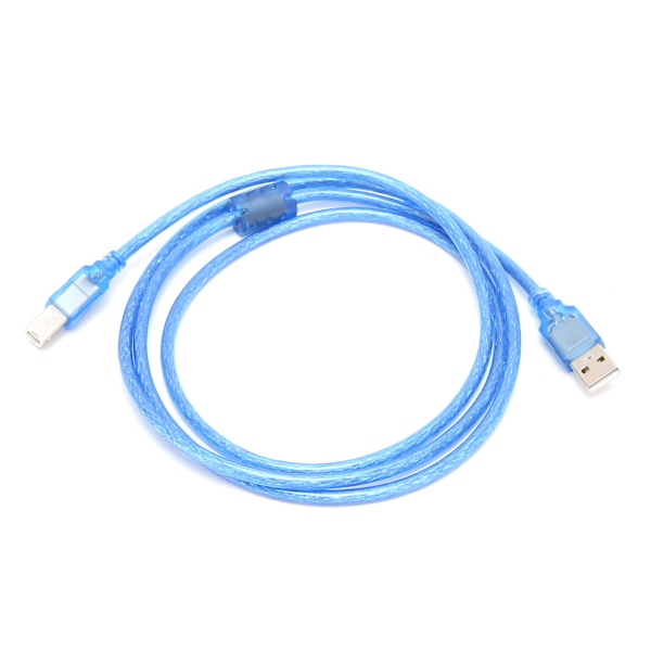 USB-datakabel A-hann til B-hann Transparent Blå Tetragonum Port Skriver Tilkoblingslinje 1,5 meter