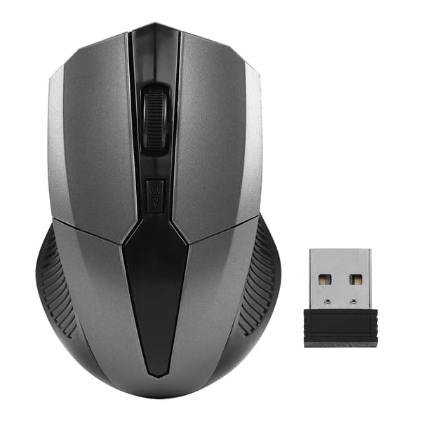 2,4 GHz trådløs optisk mus intelligent USB-mottaker for PC bærbar datamaskin (grå)