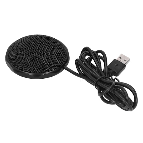 USB Omnidireksjonell Kondensatormikrofon 360 Graders Pickup Desktop Mic for Møte Business Conference