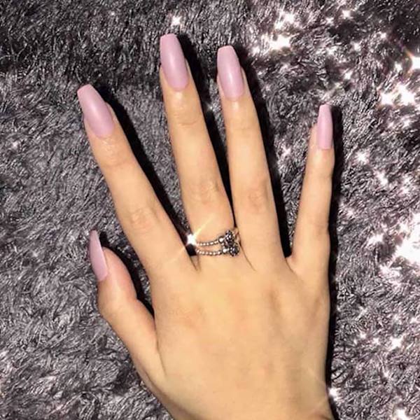 Matta Tekokynnet Keskipitkä Yksivärinen Ballerina Täyspeitto Taide Tekokynnet Paina Kynnet 48 Kpl Naisille ja Tytöille (pinkki)