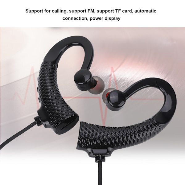 F2 V3.0 Universaalit stereokuulokkeet langattomat urheilubluetooth-kuulokkeet (musta)