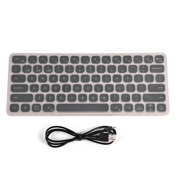 Bluetooth trådløs kablet tastatur berøringsplate oppladbar for IOS Android Windows svart