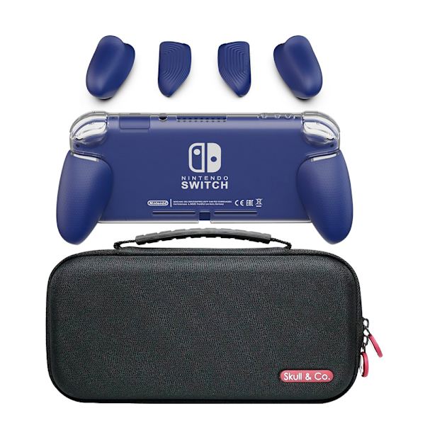 GripCase Lite Bundle: Et komfortabelt beskyttende deksel med utskiftbare grep [for å passe alle håndstørrelser] for Nintendo Switch Lite