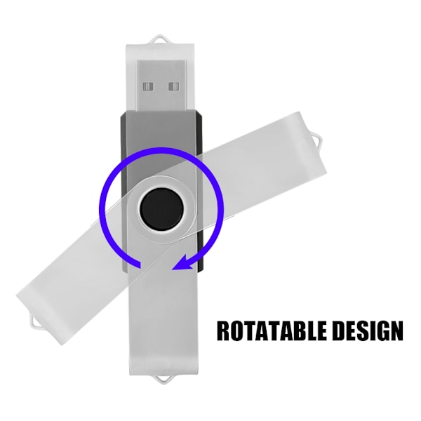 Pyöritettävä karkkivärinen USB 2.0 -muistilaite Peukalo Flash-asema U-levy (Musta 16 Gt)