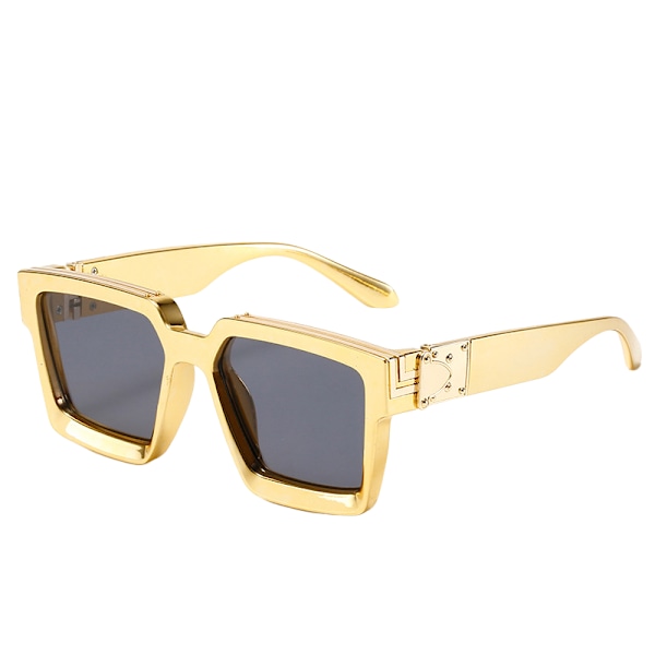 Sommer Strand Disco Solbriller Briller Generøs Ramme Solbriller Mænds Og Kvinders Solbriller Plating Gold Gray