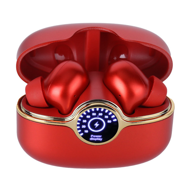 Q1 Trådløse Bluetooth-hodetelefoner med displayetui Ekte trådløse stereoøreplugger Bærbart HiFi Bluetooth-headset