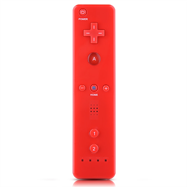 Spillkontroll håndkontroll Gamepad med analog joystick for WiiU/Wii-konsoll (rød)