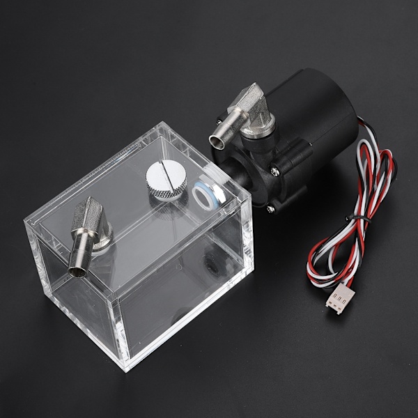 Datamaskin Vannkjøling DIY Kit Mini Vannkjøling Tank Reservoar + Pumpe 90° Albuehode